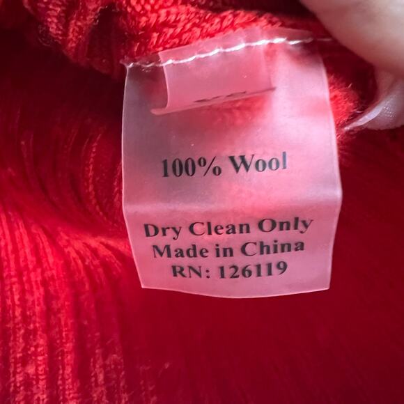 Victor Glemaud Red Purple Colorblock Cropped Cardigan Wool Sweater XS - Picture 13 of 14